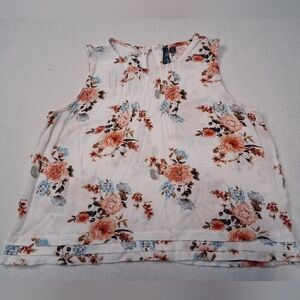 Orb Floral Print Sleeveless Tank Top